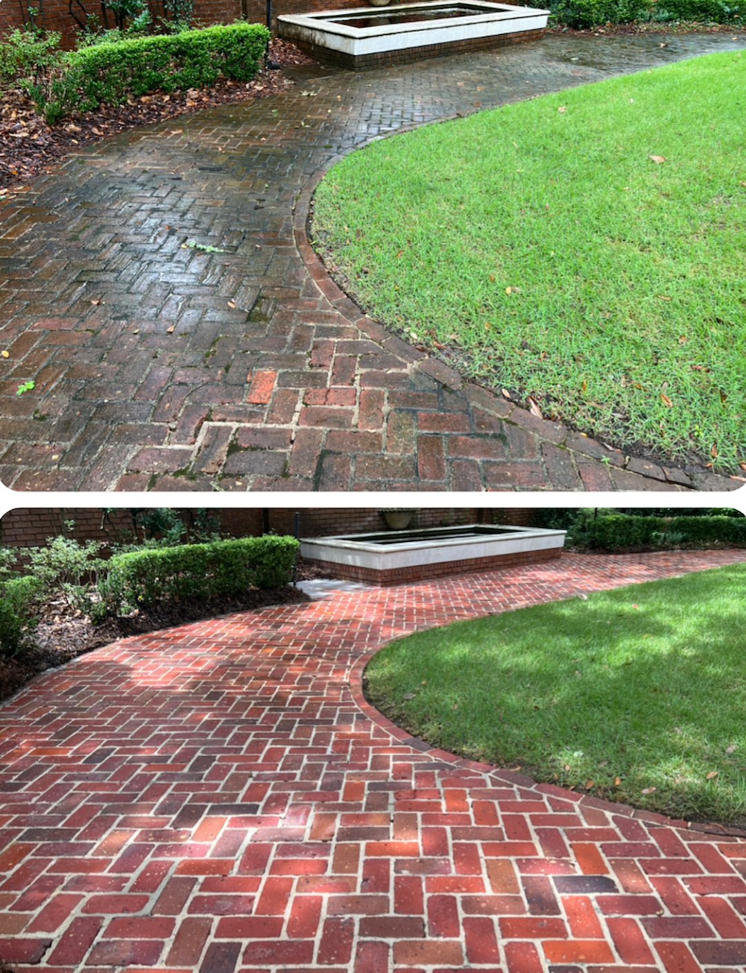 Brick Patio Cleaning With Amazing Results In Pensacola FL