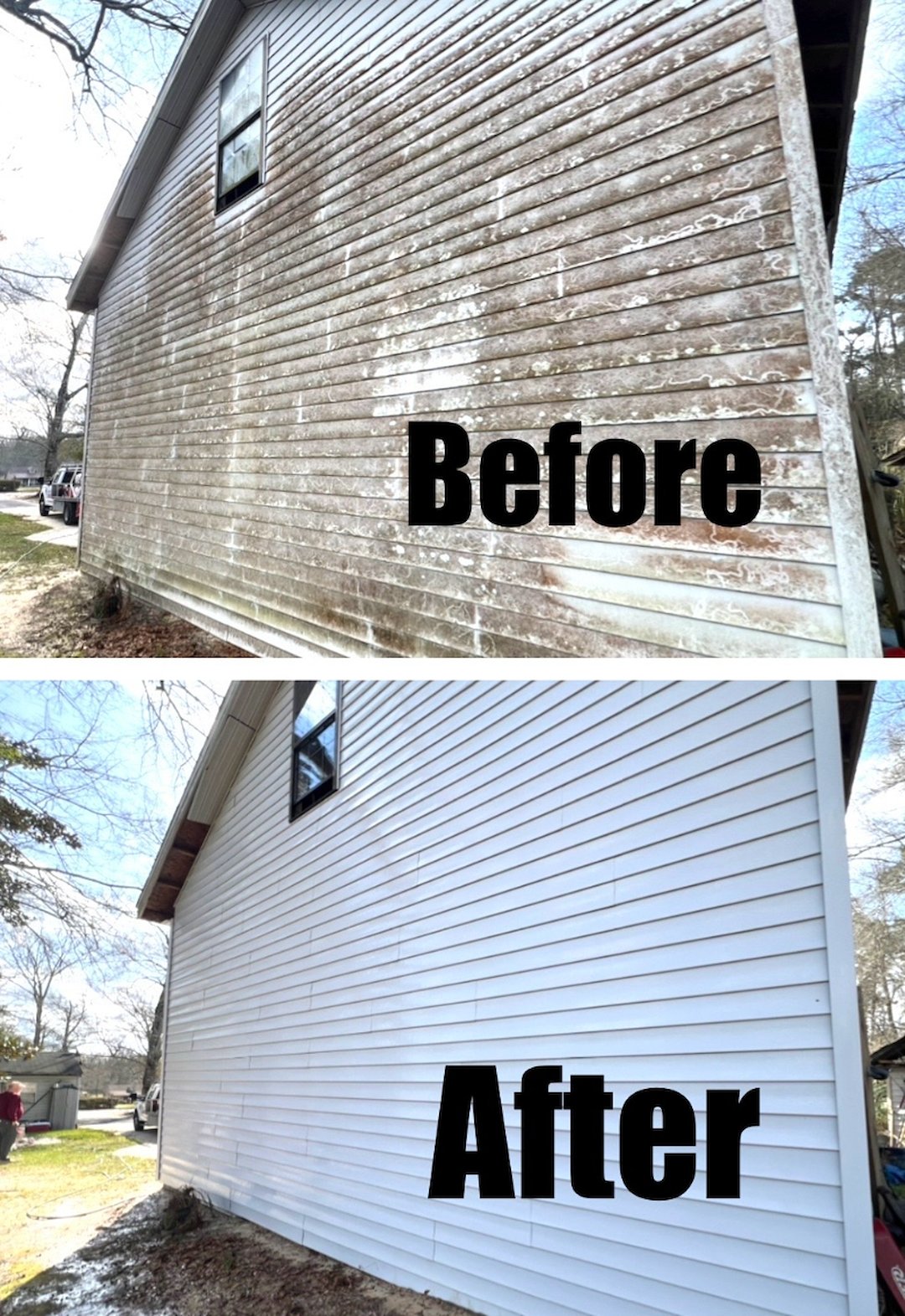 Extreme Mold Removal Soft Wash Vinyl Siding Cantonment Florida