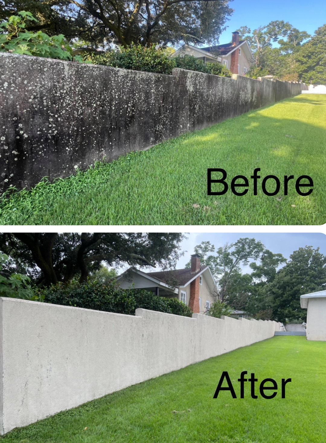 Low Pressure Stucco Wall Cleaning in East Hill Florida