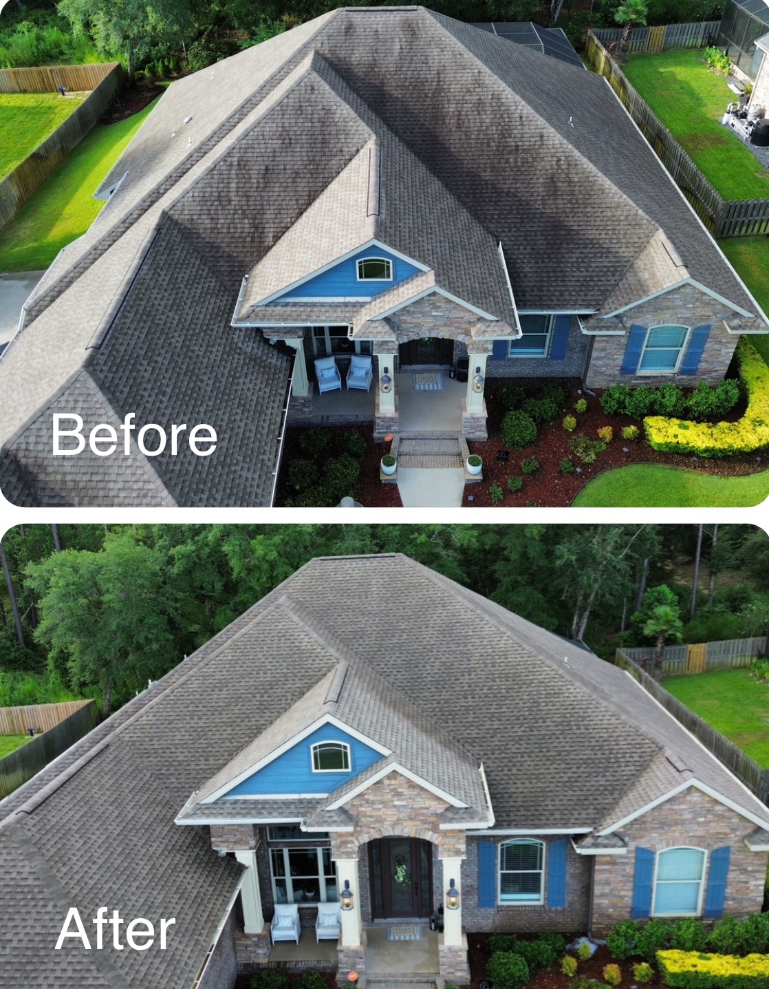 Safe and Effective Roof Cleaning Performed in Beulah, Florida