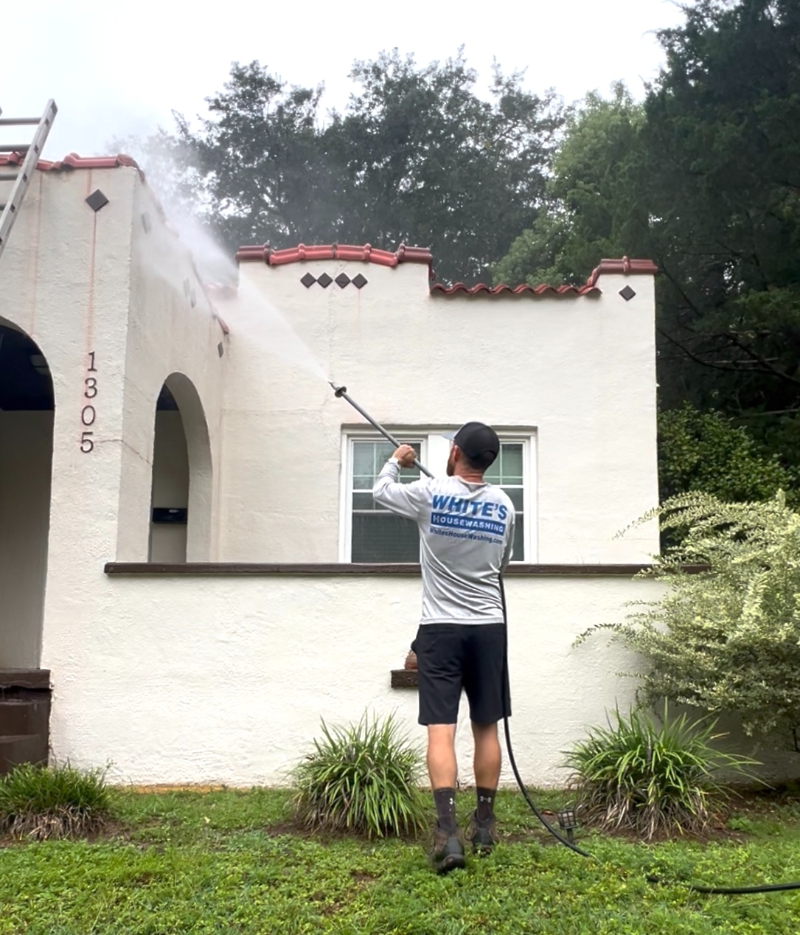 Spanish Style House in East Hill Pressure Washing